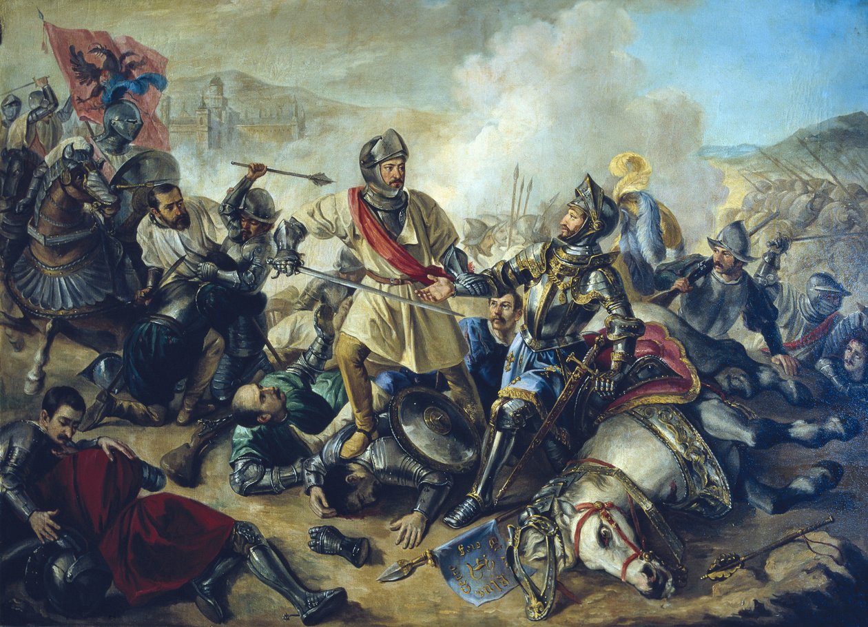 Johannes Urbietalainen (k. 1553) vangitsi Ranskan kuninkaan Francis I:n Pavian taistelussa helmikuusta alkaen tekijältä Anonymous Anonymous