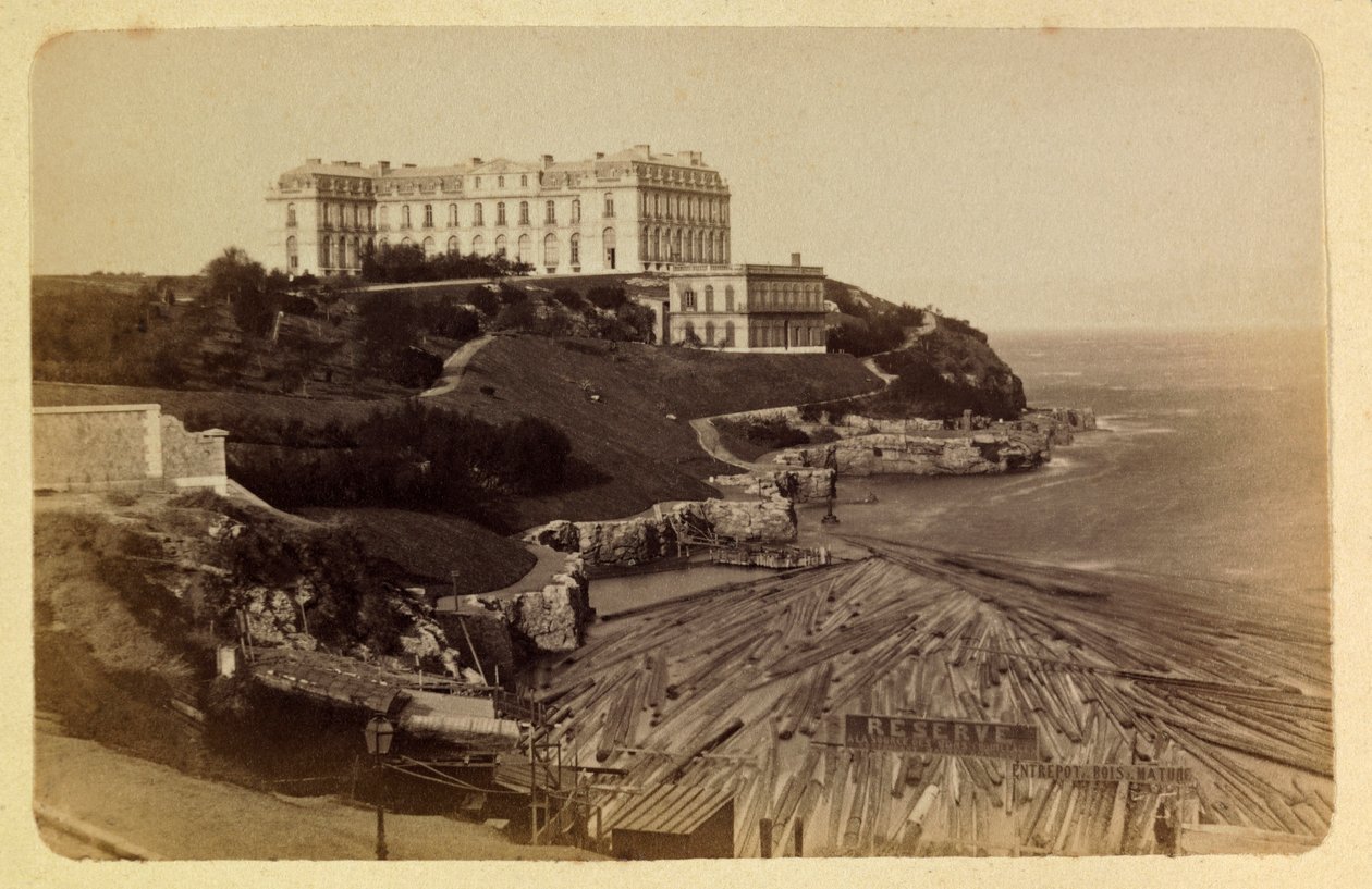 Marseillen kaupunki ympäristöineen noin 1885-1890: Le chateau du Pharo, Yksityinen kokoelma tekijältä Anonymous Anonymous