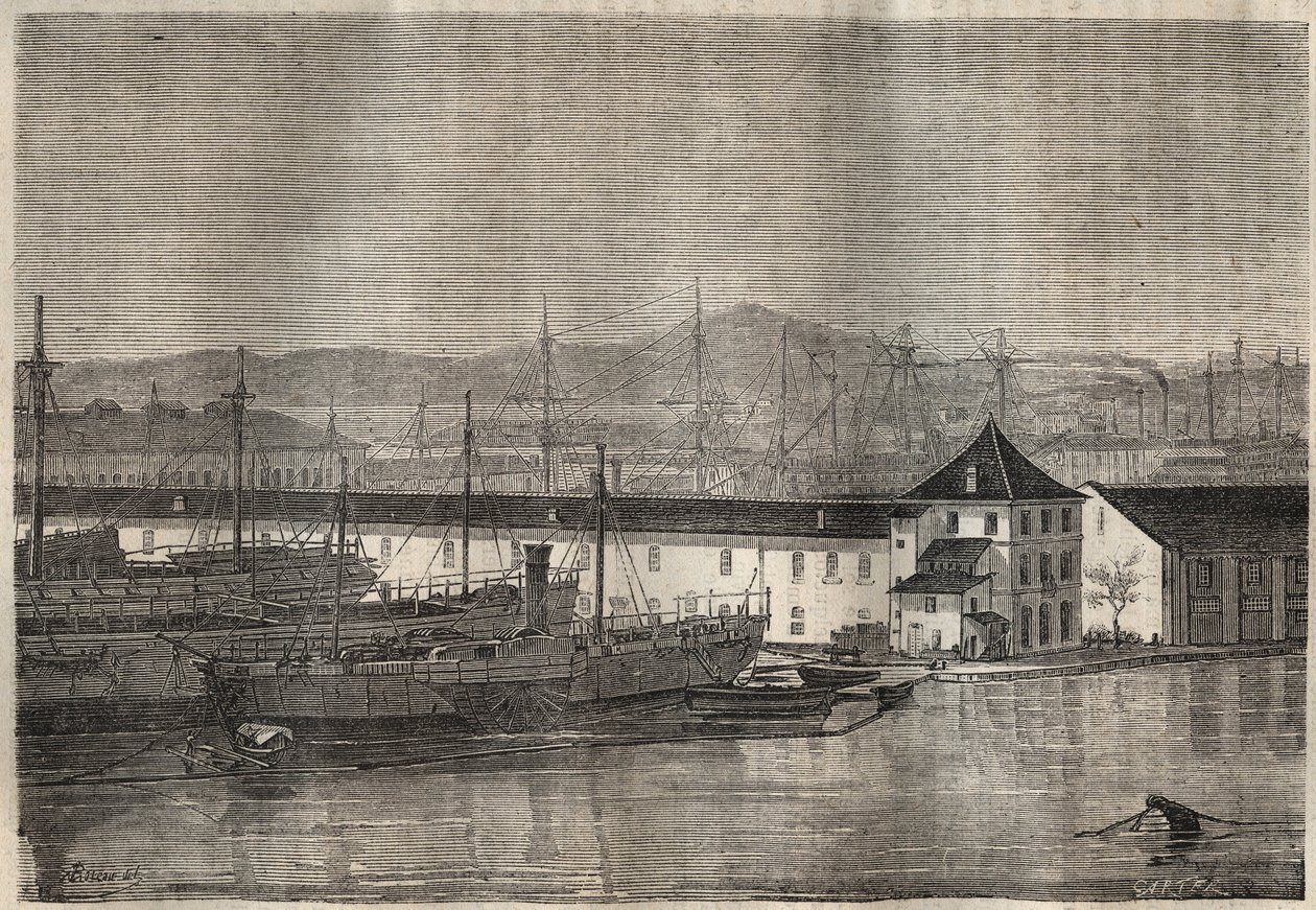 Toulonin vankila 1800-luvulla. Pierre Zaccone (1817-1895) (1817-1895) (Colonia Penale - Penal Colony) Yksityinen kokoelma. tekijältä Anonymous Anonymous