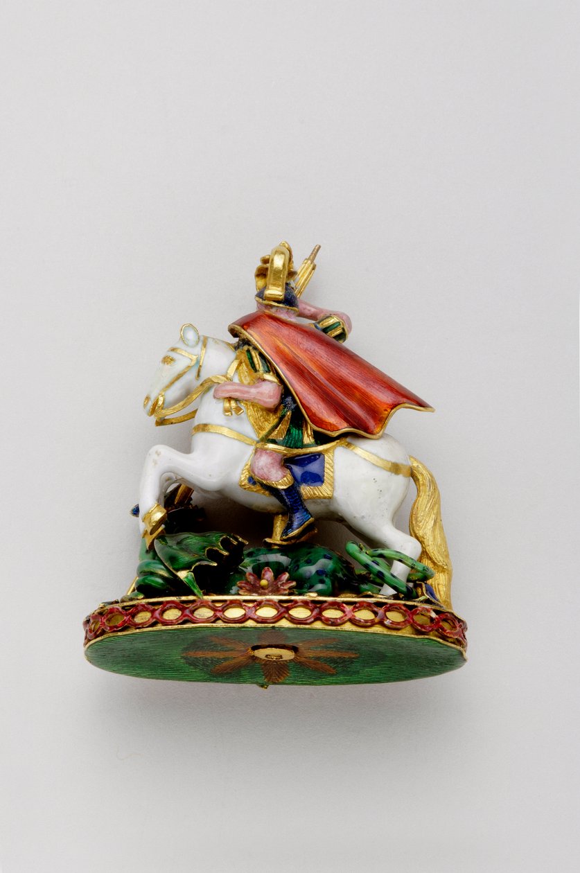 Yhdistynyt kuningaskunta - Sukkanauhan ritarikunta: Grand George - Kääntöpuoli - 1700-luvun loppu - Kulta ja Emaux - Korkeus 4,7 cm; leveys 4 cm; Paino: 48 g - Yksityinen kokoelma tekijältä Anonymous Anonymous