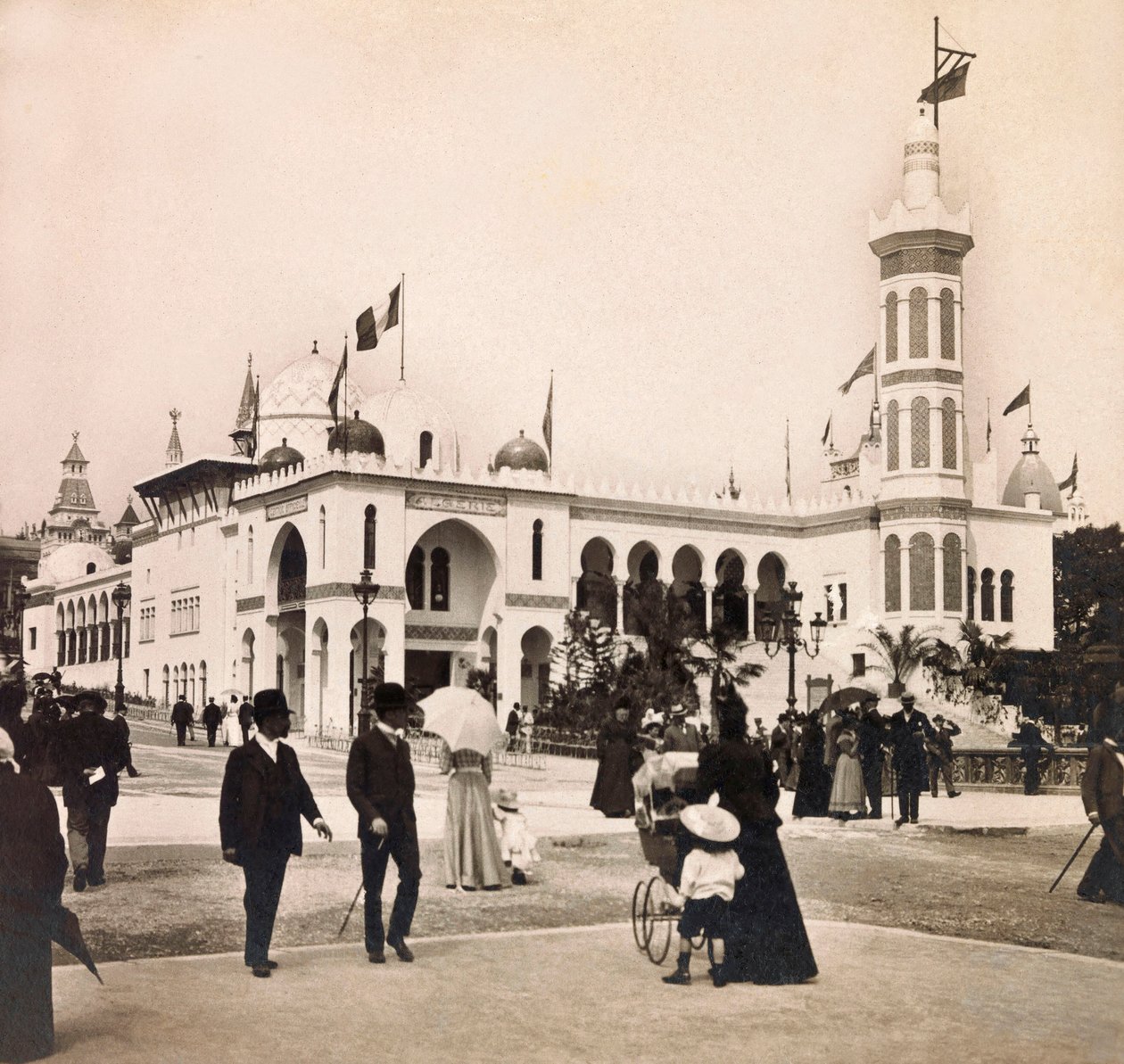 Vuoden 1900 maailmannäyttely - Universelle de 1900 -näyttely Pariisissa: Algerian palatsi - yksityinen kokoelma tekijältä Anonymous Anonymous