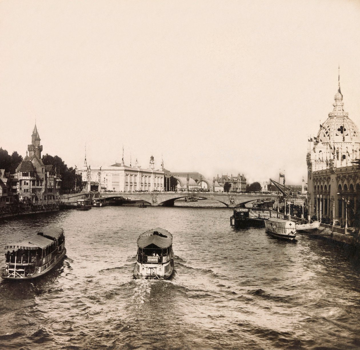Vuoden 1900 maailmannäyttely - Universelle de 1900 -näyttely Pariisissa: Alman silta - yksityinen kokoelma tekijältä Anonymous Anonymous