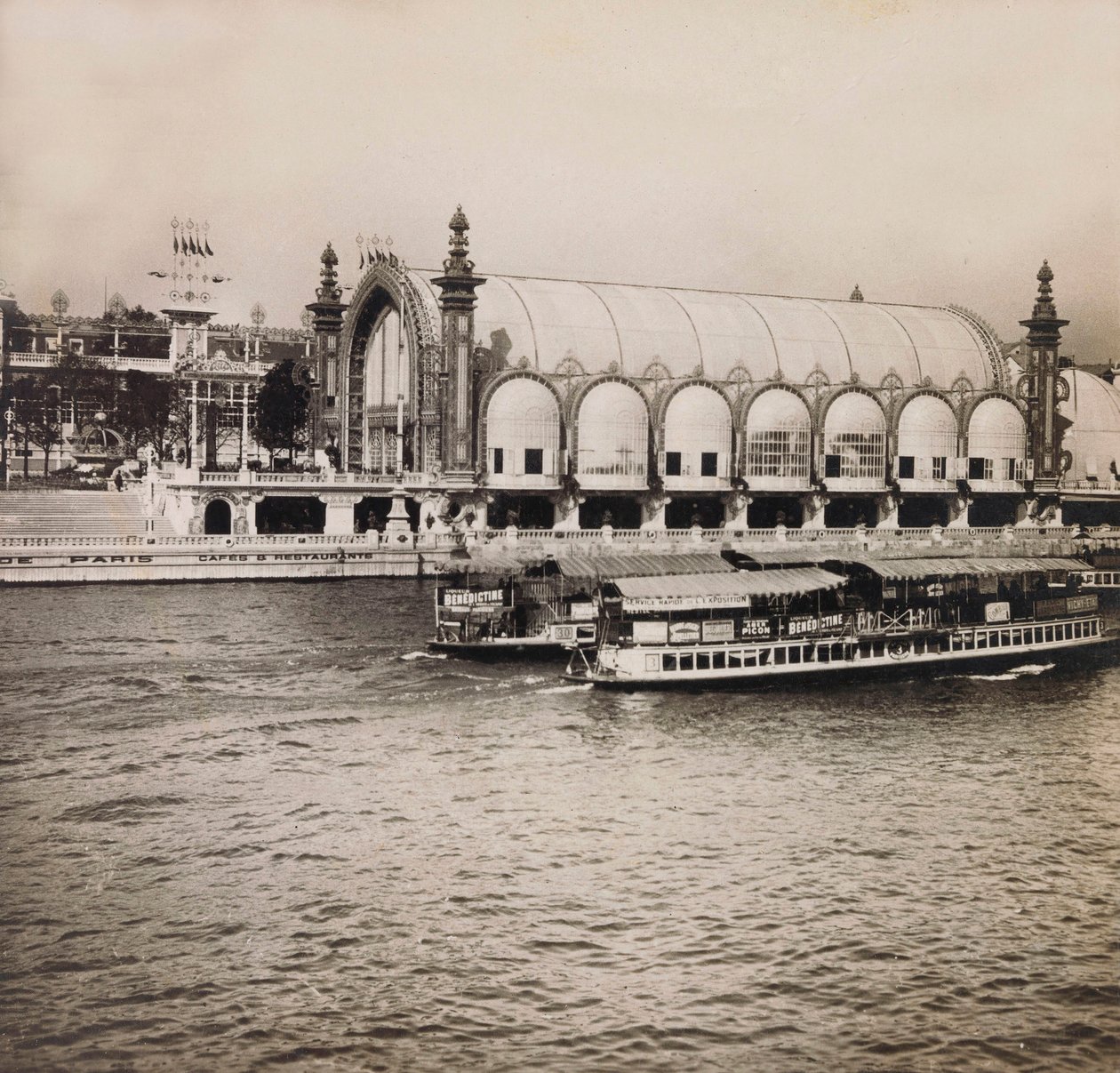 Vuoden 1900 maailmannäyttely - Exposition Universelle de 1900 Pariisissa: Kasvihuoneet - yksityiskokoelma tekijältä Anonymous Anonymous