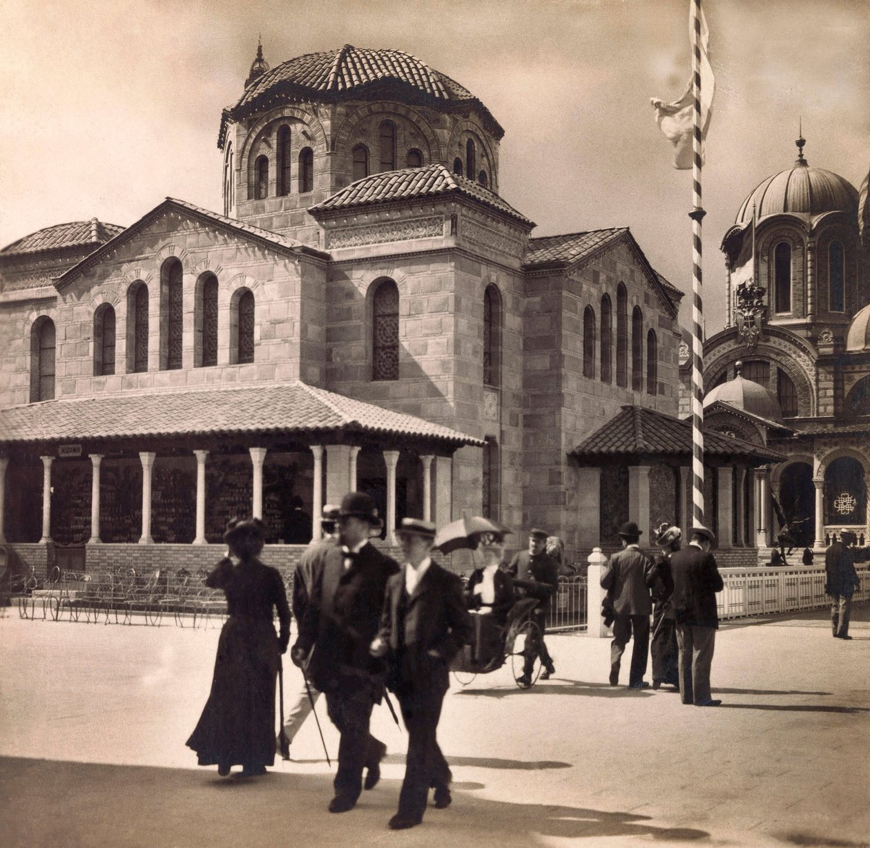 Vuoden 1900 yleisnäyttely - Vuoden 1900 yleisnäyttely Pariisissa: Kreikan paviljonki - yksityinen kokoelma tekijältä Anonymous Anonymous