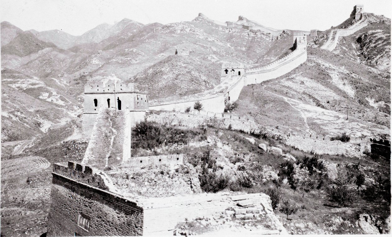 Näkymä Kiinan muurille Valokuva 1900-luvun alun - Yksityiskokoelma tekijältä Anonymous Anonymous