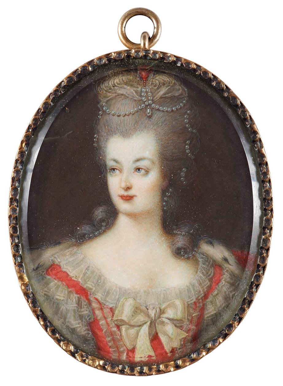 muotokuva Ranskan kuningatar Marie Antoinettesta (1755-1793) tekijältä Anonymous Anonymous