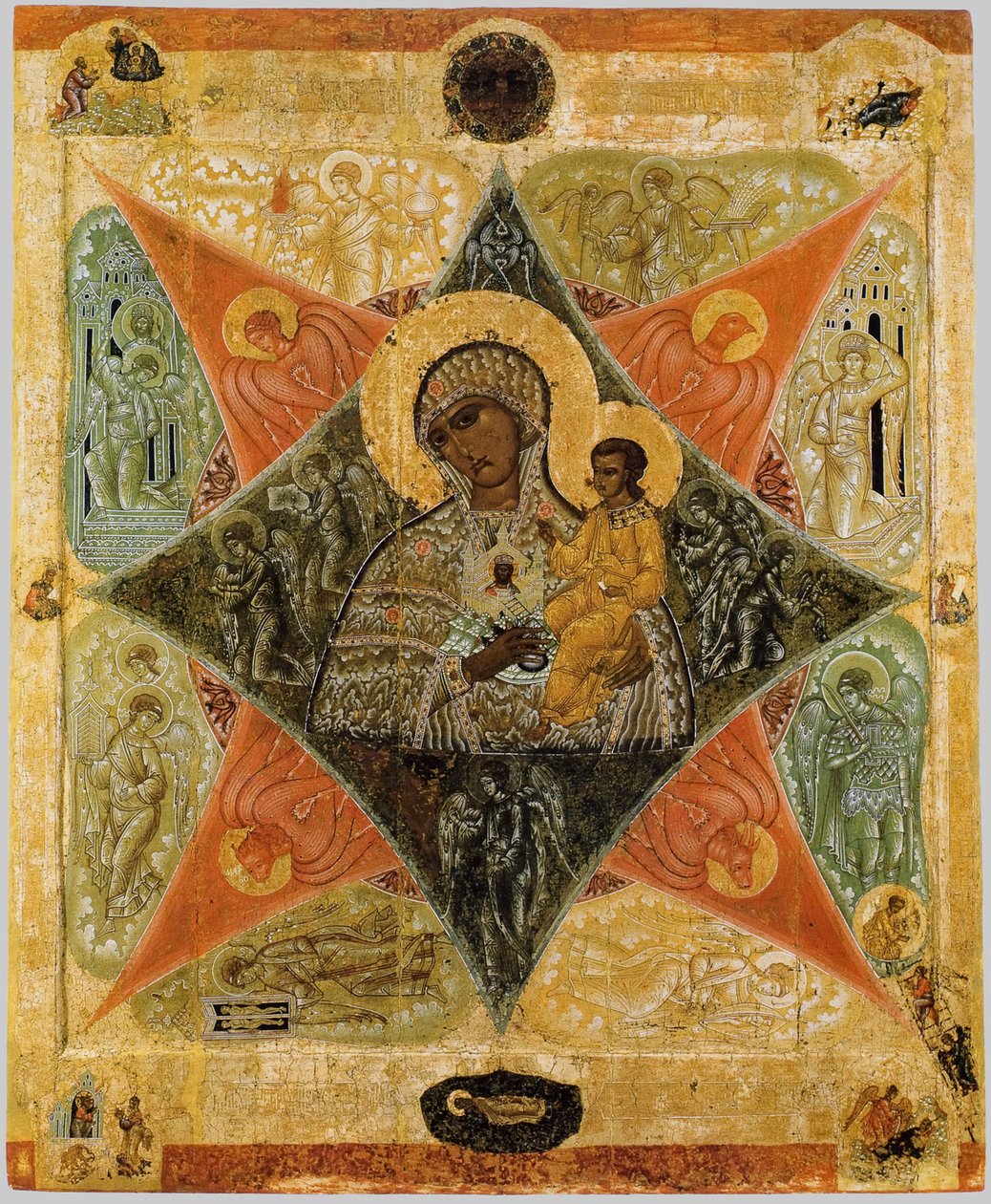 Palavan pensaan Jumalanäiti, 1500-luku tekijältä Anonymous Russian icon painter