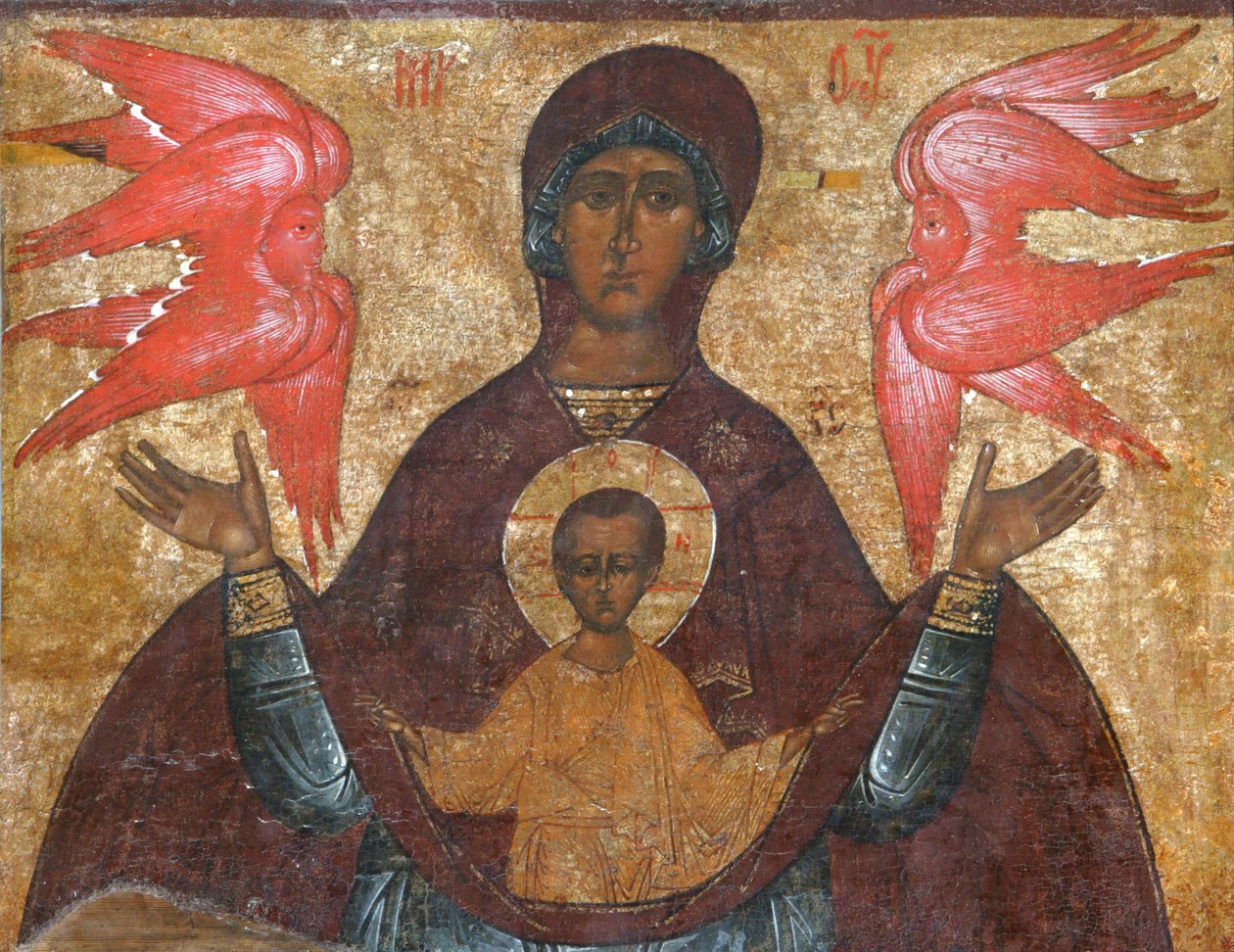 Our Lady of the Sign, 1500-luku tekijältä Anonymous Russian icon painter