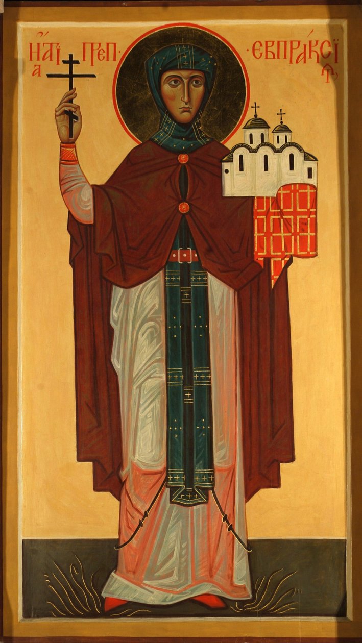 Pyhä Eupraxia, Pihkovan prinsessa tekijältä Anonymous Russian icon painter