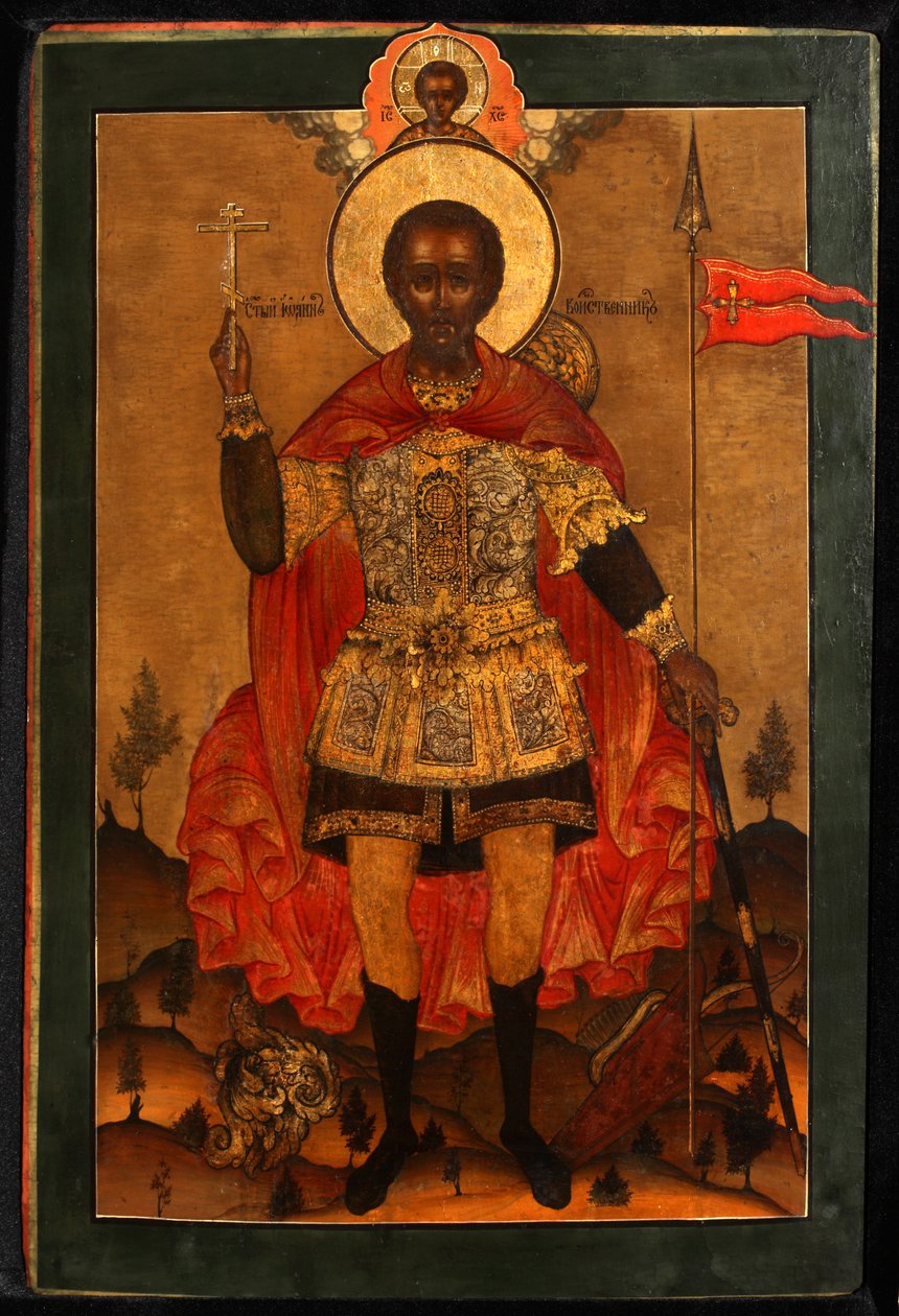 Pyhä marttyyri Johannes Soturi, 1600-luvun loppu. tekijältä Anonymous Russian icon painter