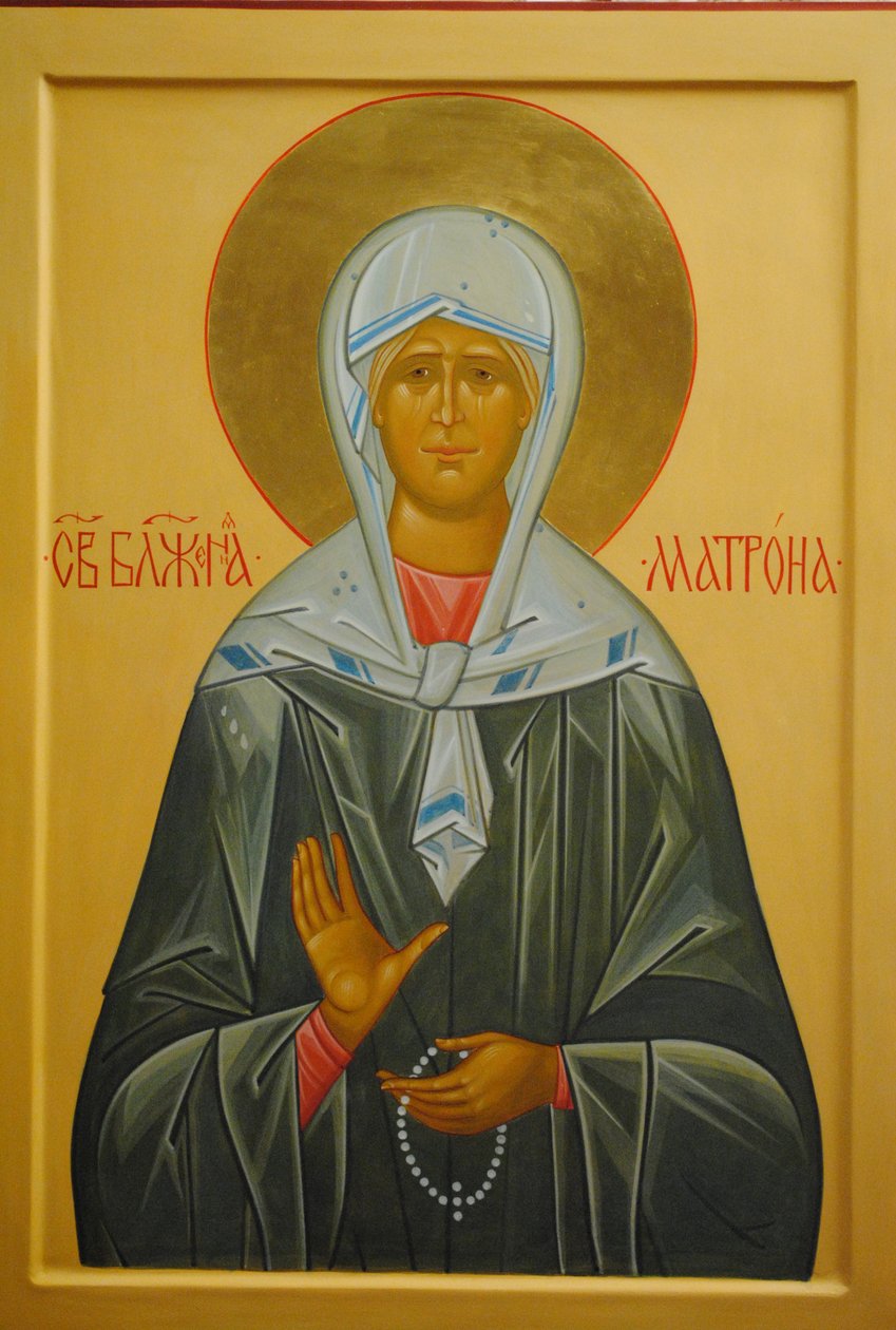 Moskovan pyhä Matrona, 1900-luku tekijältä Anonymous Russian icon painter