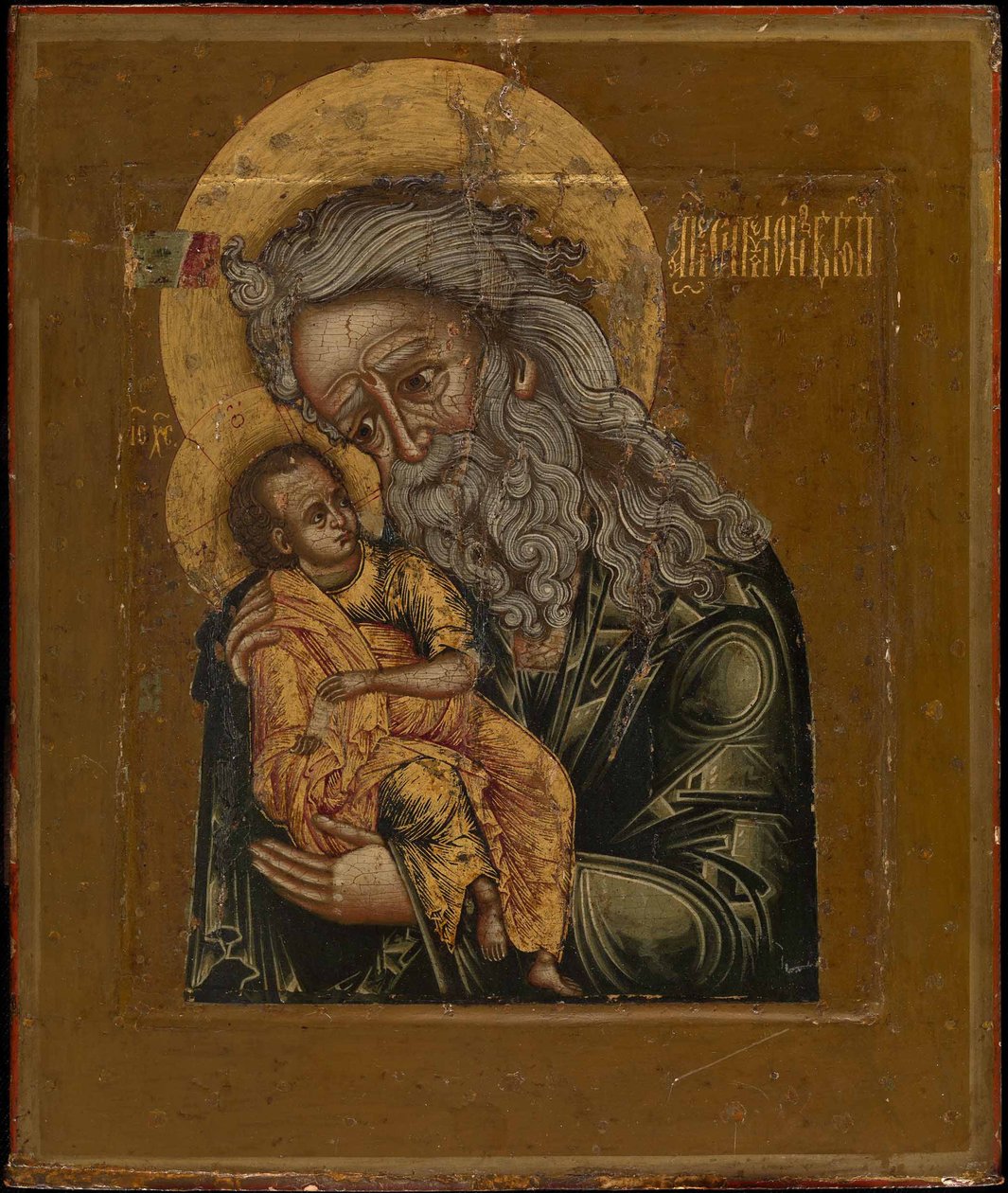 Simeon, Jumalan vastaanottaja, 1800 tekijältä Anonymous Russian icon painter