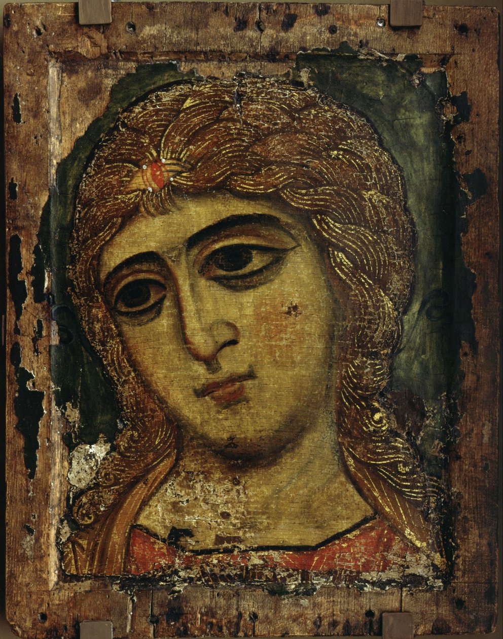 Arkkienkeli Gabriel Kultahiuksinen enkeli, noin 1200 tekijältä Anonymous Russian icon painter
