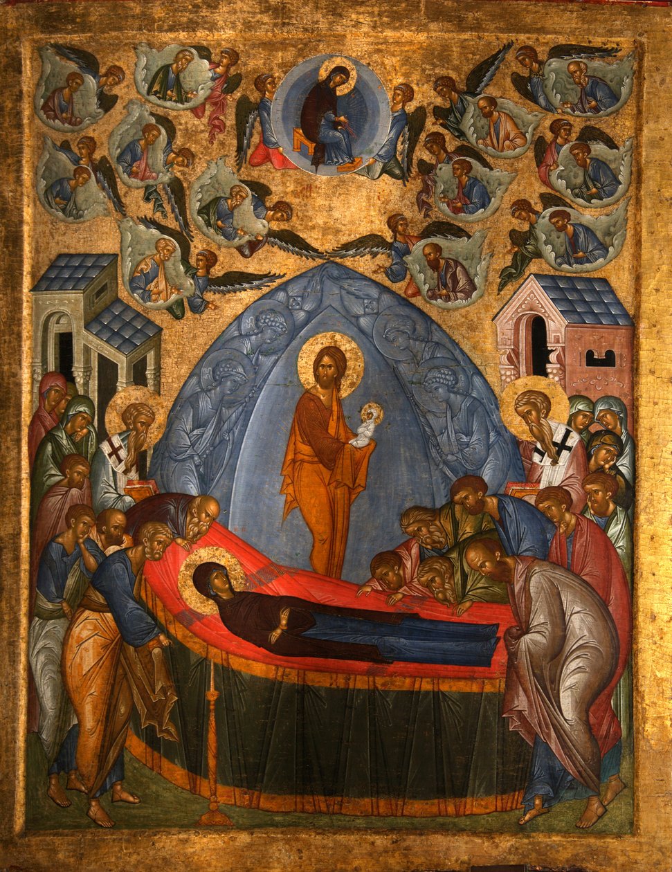 Neitsyen Dormition, 1400-luku tekijältä Anonymous Russian icon painter