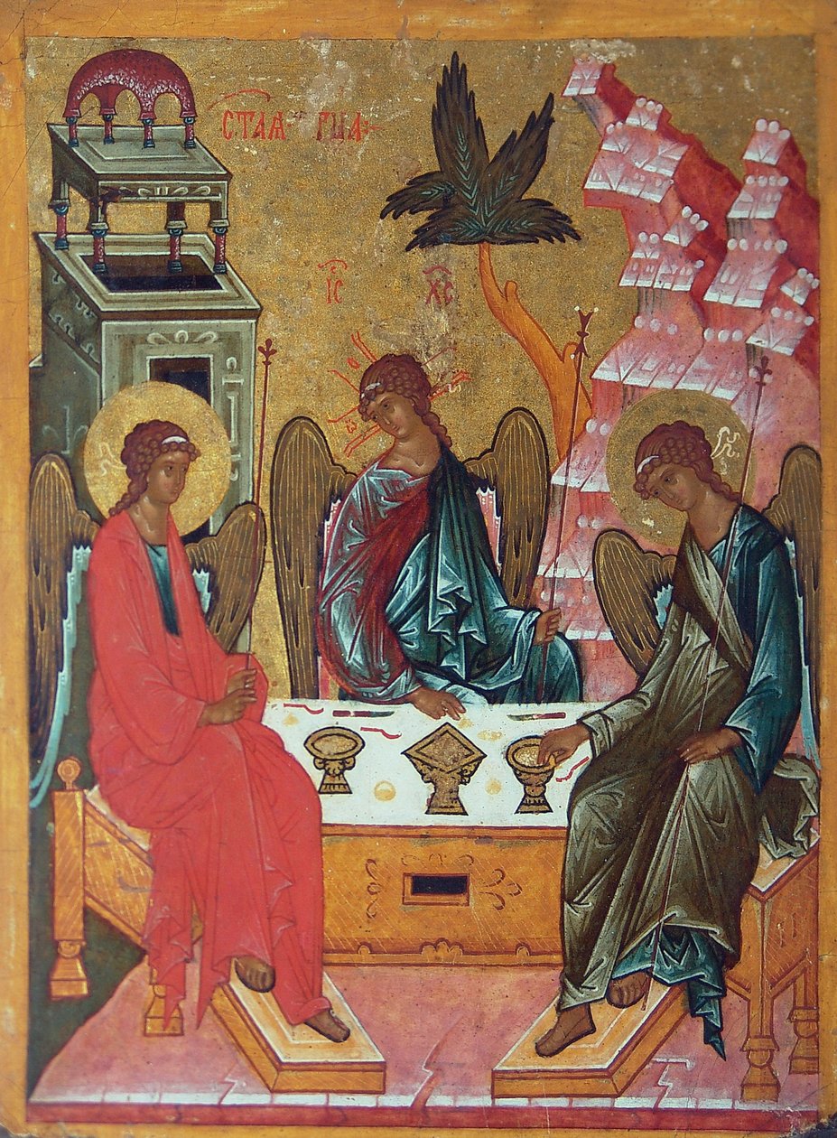 Pyhä kolminaisuus, 1400-luku tekijältä Anonymous Russian icon painter