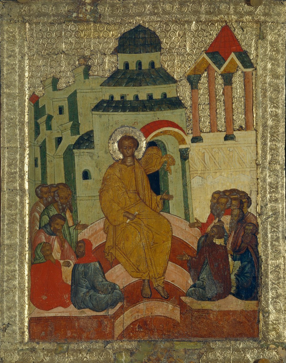 Pyhän Tuomaan uskomattomuus, 1497 tekijältä Anonymous Russian icon painter