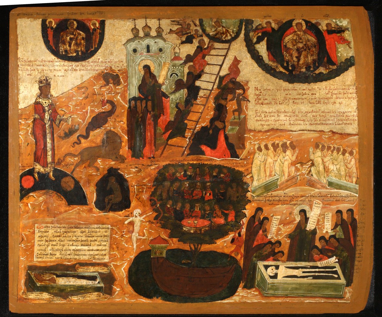Jumalallisen nousun tikkaat, 1600-luvun puoliväli. tekijältä Anonymous Russian icon painter