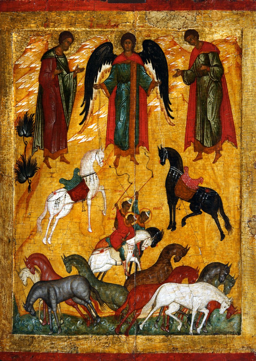 Floruksen ja Laurin ihme, 1500-luvun alku. tekijältä Anonymous Russian icon painter