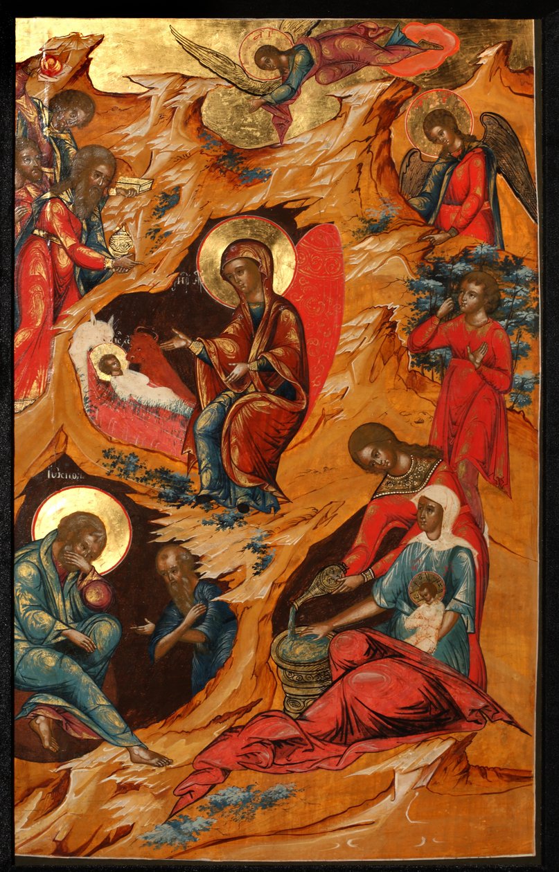 Kristuksen syntymä, 1700-luku tekijältä Anonymous Russian icon painter