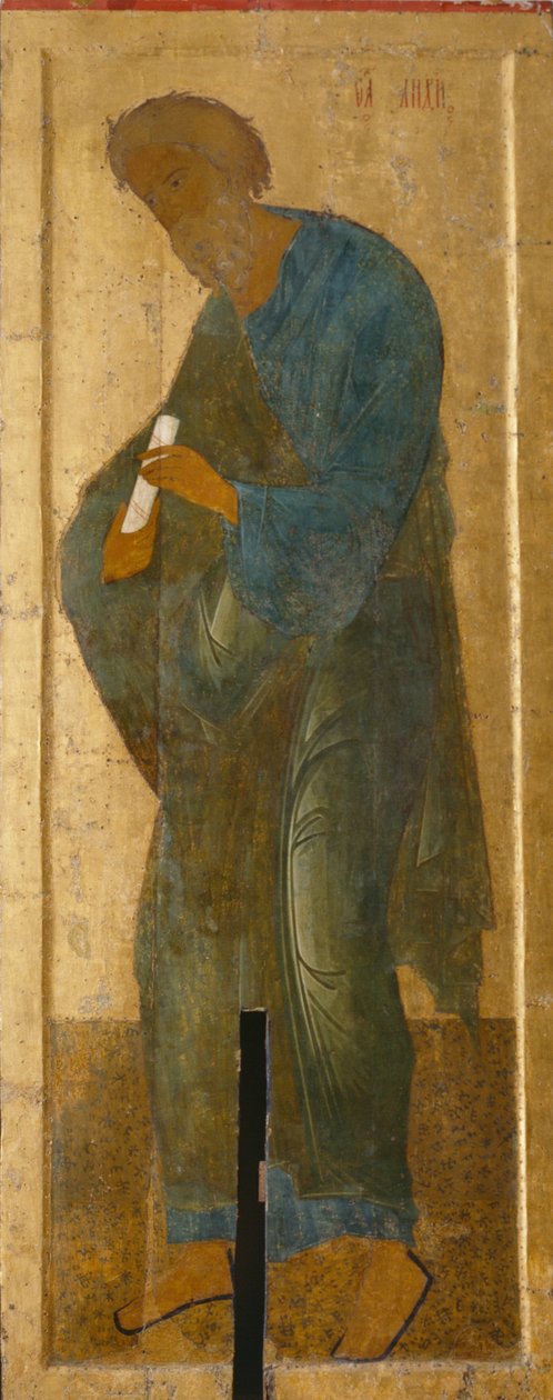 Pyhä apostoli Andreas Deesisin alueelta, 1497 tekijältä Anonymous Russian icon painter