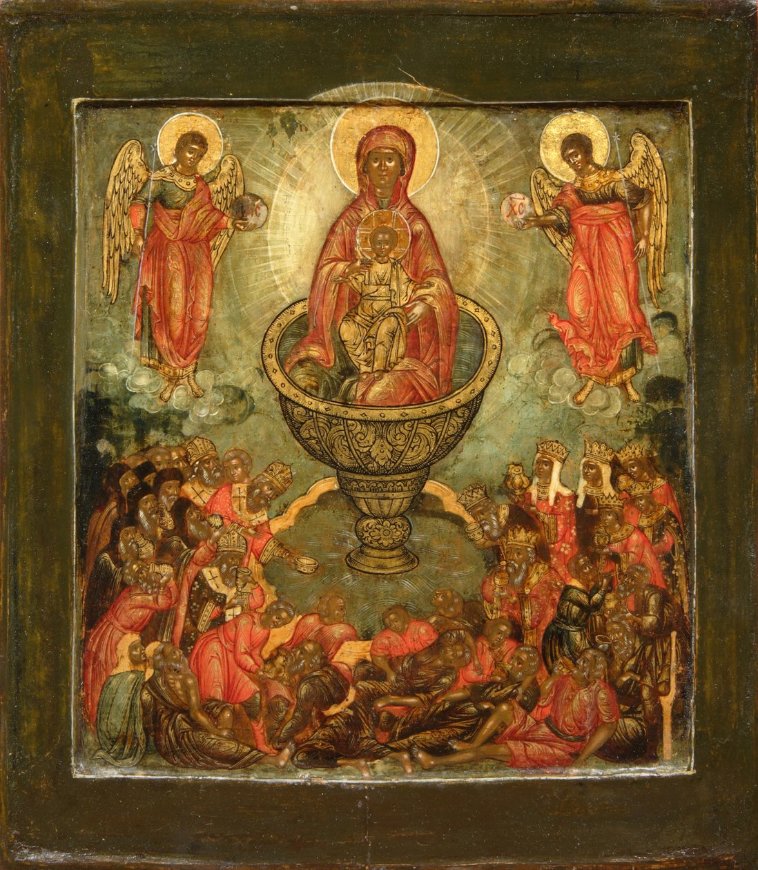 Theotokos Elämää antava kevät, 1600-luvun loppu. tekijältä Anonymous Russian icon painter