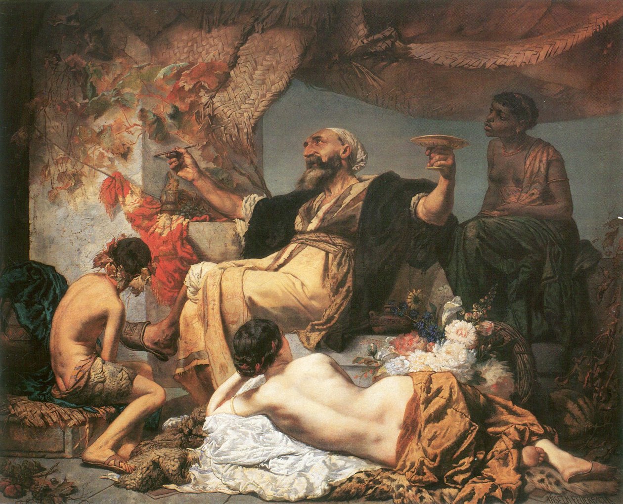 Hafis vor der Schenke tekijältä Anselm Feuerbach