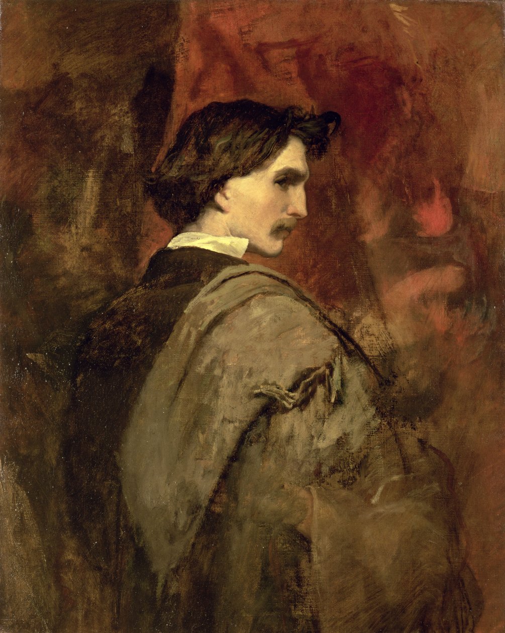 Omakuva, noin 1860 tekijältä Anselm Feuerbach