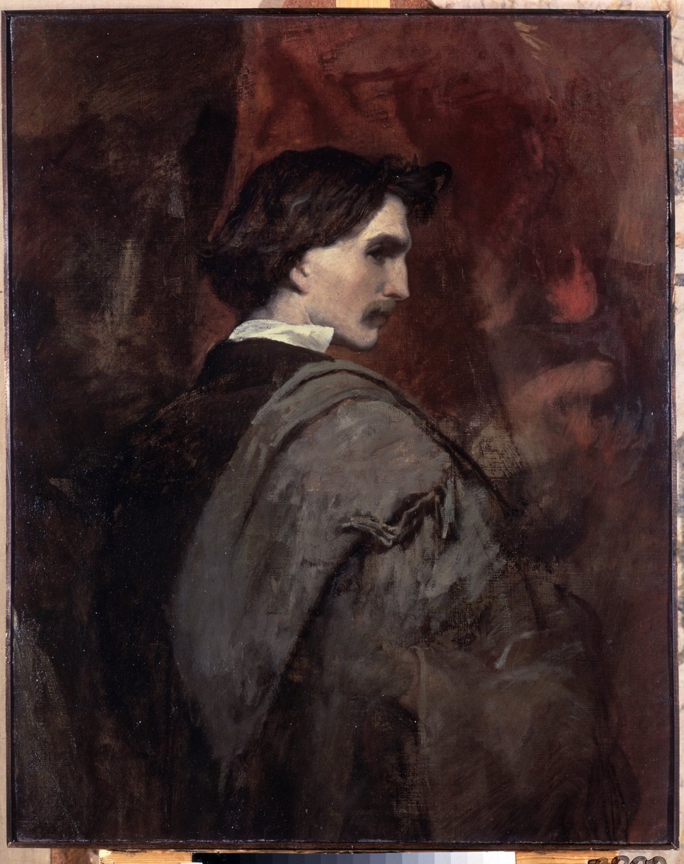 ""Omamuotokuva"" (Omamuotokuva) Anselm Feuerbachin (1829-1880) maalaus 1854-1858 Mitat 92x73 cm Eremitaaši, Pietari tekijältä Anselm Feuerbach