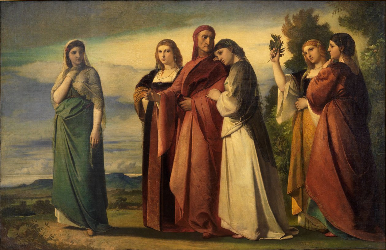 Dante ja Ravennan jalosukuiset naiset tekijältä Anselm Feuerbach