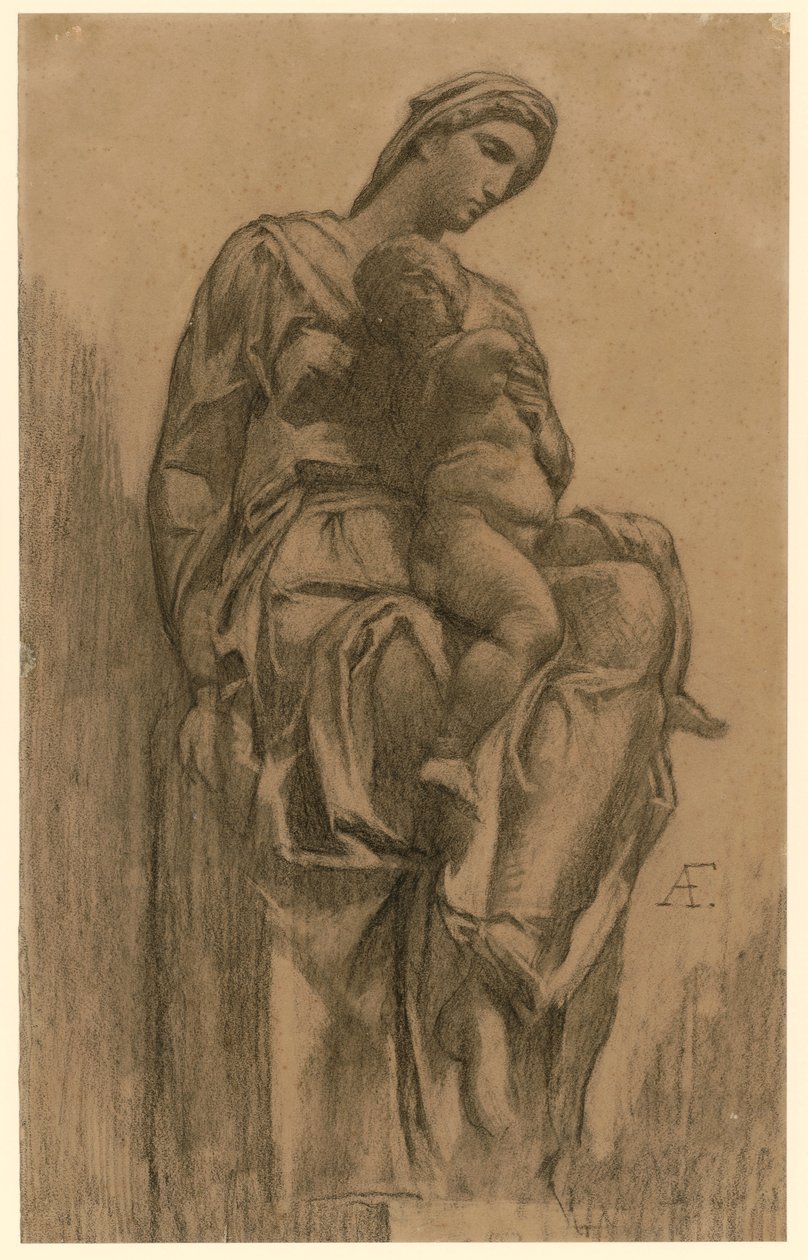 Madonna ja lapsi (Michelangelon mukaan) tekijältä Anselm Feuerbach
