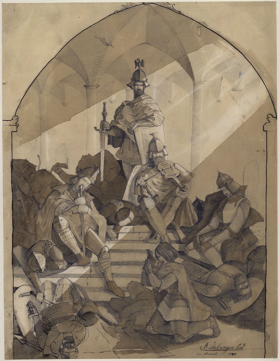 Aihe Nibelungenlaulusta tekijältä Anselm Feuerbach