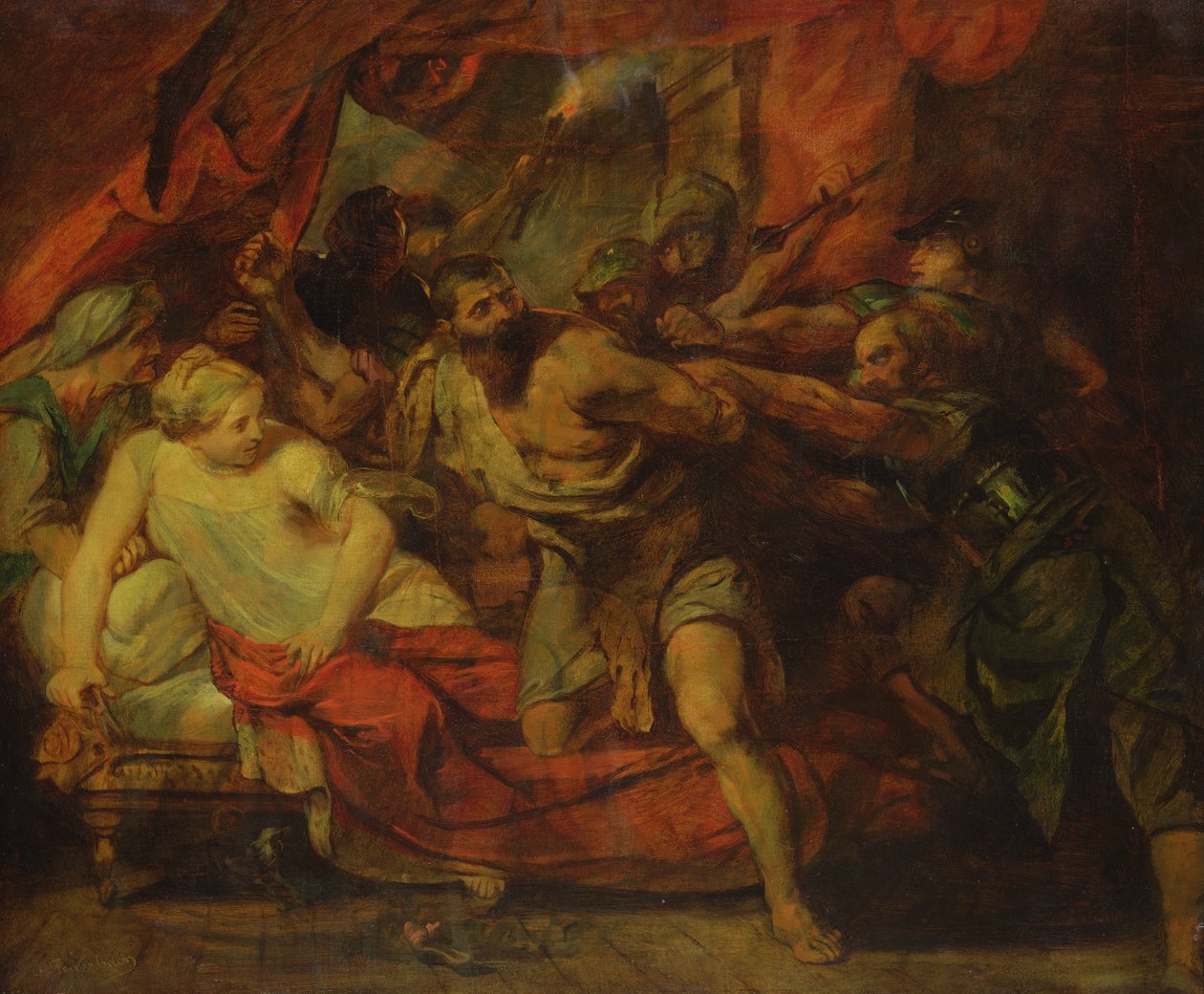 Simsonin vankeus, Rubensin maalauksen jälkeen, 1848 tekijältä Anselm Feuerbach