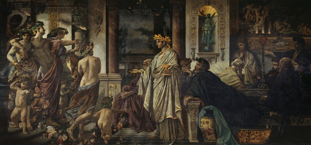 Symposiumin toinen versio, noin 1871-1874 tekijältä Anselm Feuerbach
