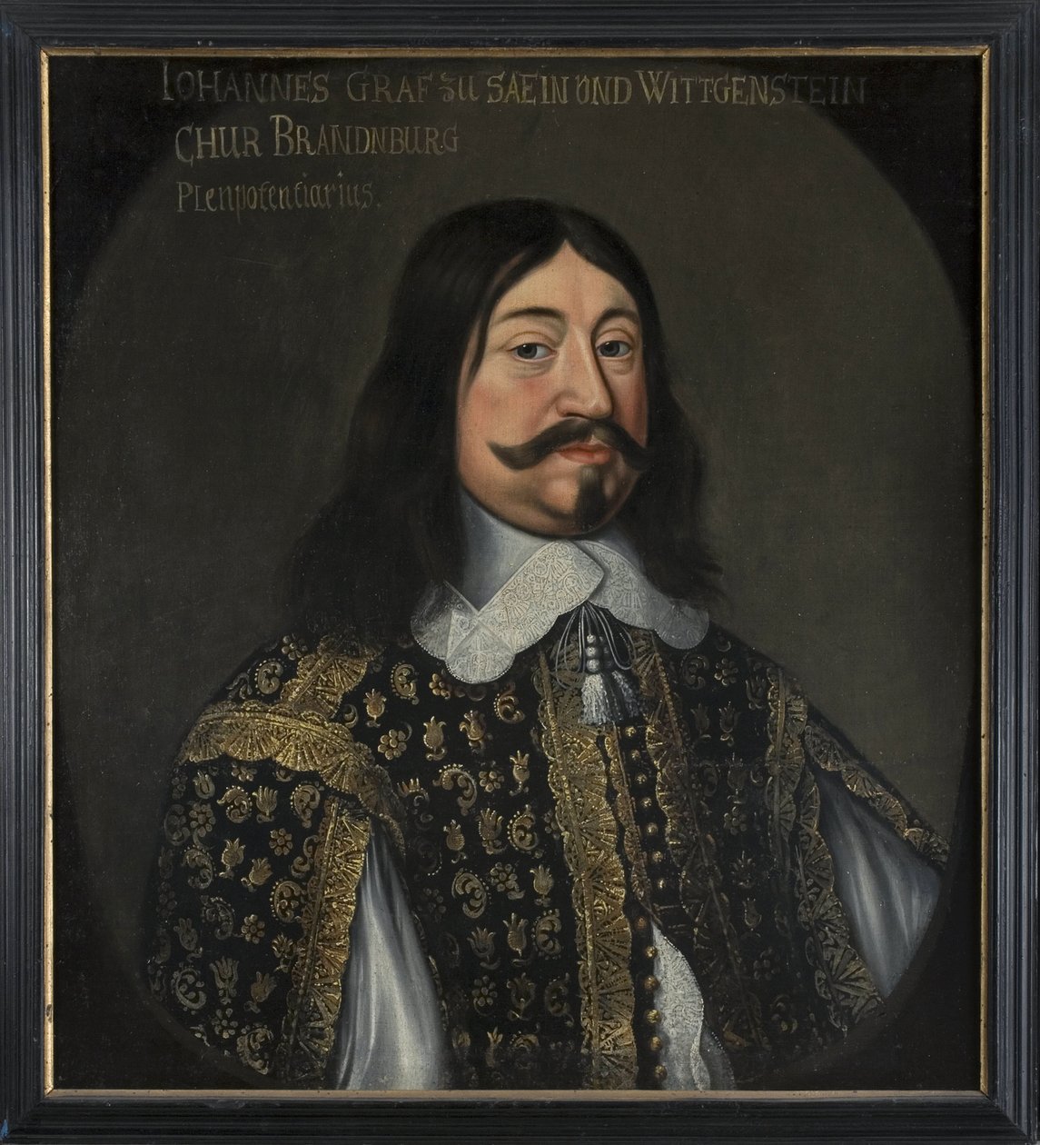 Johannes VIII Sayn Wittgensteinin kreivi Hohenstein - Muotokuva Johannes VIII:sta (1601-1657), Sayn-Wittgenstein-Hohensteinin kreivistä, kirjoittanut Hulle, Anselm van, jälkeen (1601-1674 jälkeen). Öljy kankaalle. Mitat: 73 x 64 cm. Tukholman kansallismuse tekijältä Anselmus van (after) Hulle