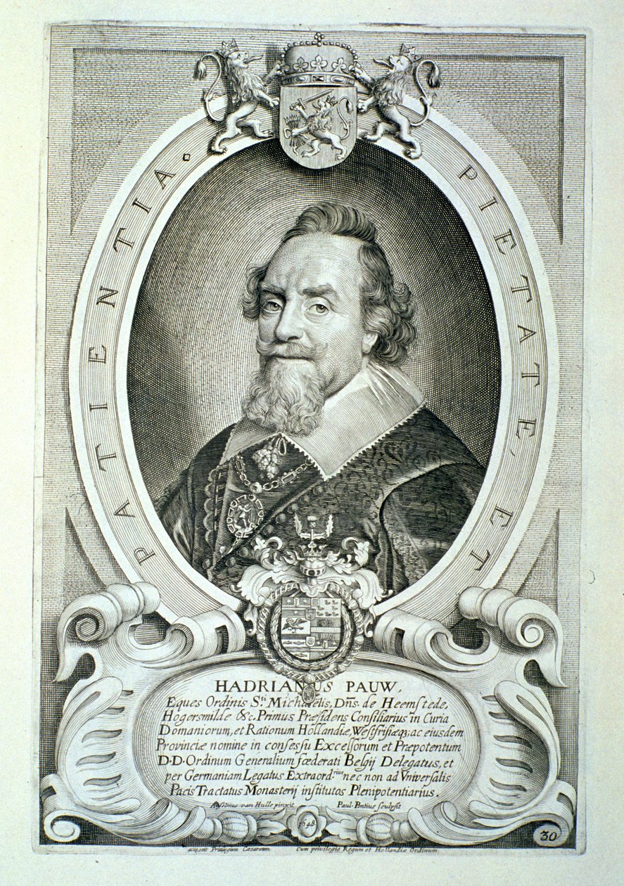 Adriaen Pauw (1585-1653) teoksesta "Portraits des Hommes Illustres", kaiverrettu Paulus Pontius (1603-68), julkaistu 1706 tekijältä Anselmus van Hulle