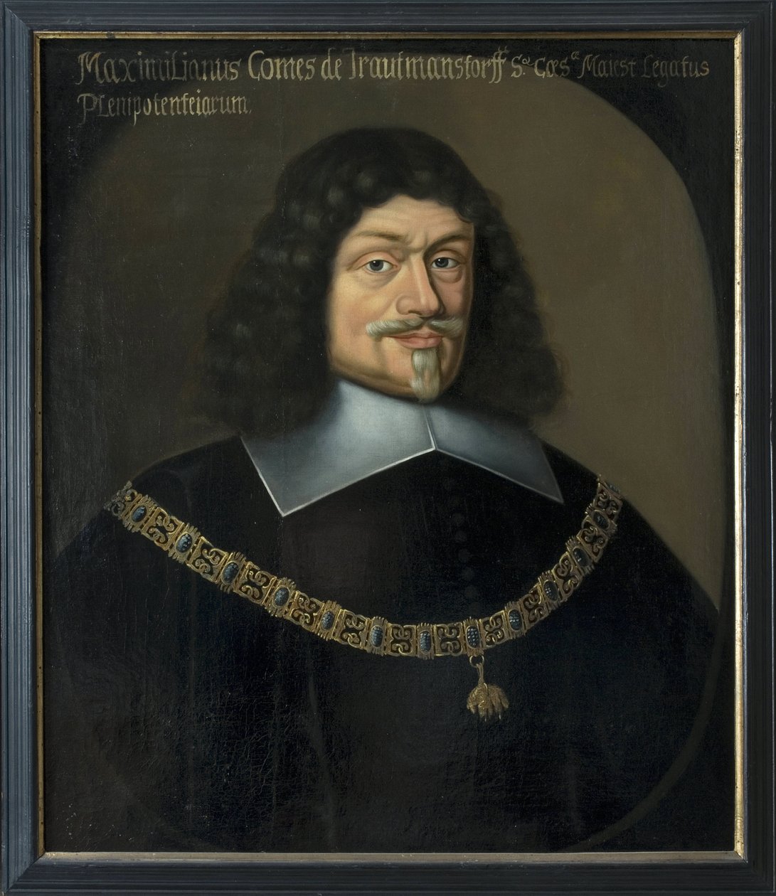 Maximilian von und zu Trauttmansdorffin (1584-1650) muotokuva, Hulle, Anselm van, jälkeen (1601-1674 jälkeen). Öljy kankaalle. Mitat: 73 x 63 cm. Tukholman kansallismuseo tekijältä Anselmus van Hulle