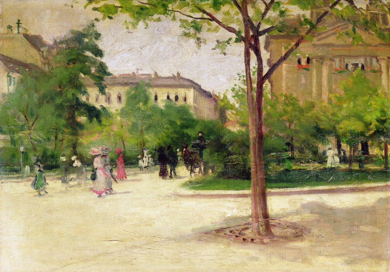 Budapestin katukohtaus, 1913 tekijältä Antal Berkes