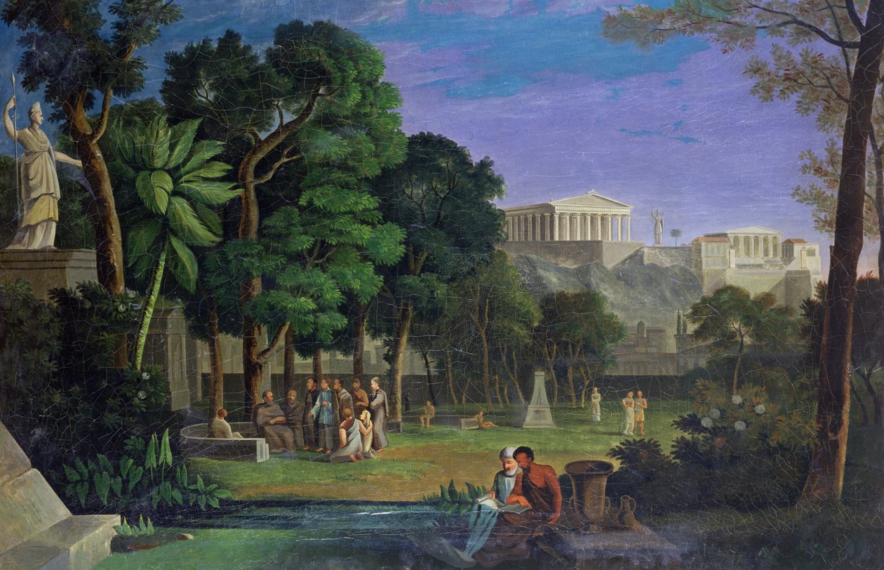 The Philosophers Garden, Ateena, 1834 tekijältä Antal Strohmayer