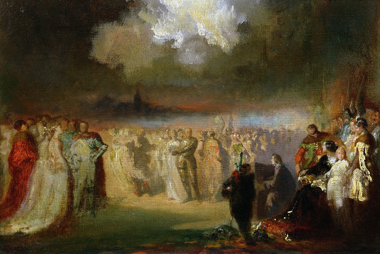 Frederic Chopin (1810-49) konsertissa Hotel Lambertissa, Pariisissa, 1840 tekijältä Antar Teofil Kwiatowski