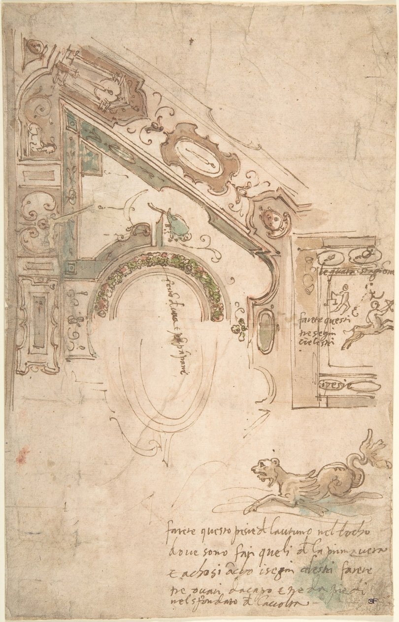 Katettu kattosuunnitelma, n. 1561. tekijältä Antenore Ridolfi