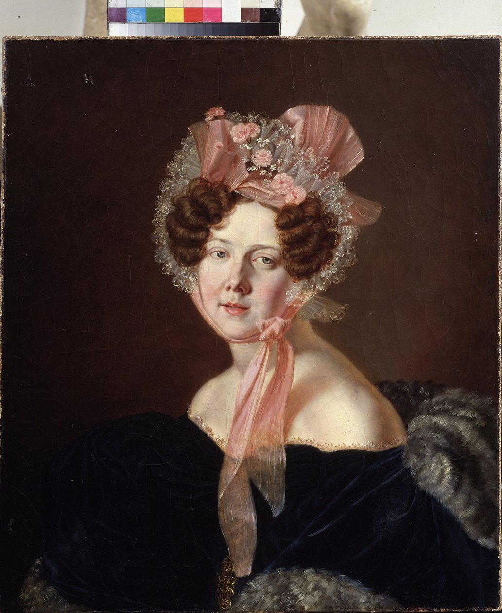 Naisen muotokuva (Naisen muotokuva). Anthelme Francois Lagreneen (1774-1832) maalaus öljy kankaalle tekijältä Anthelme Francois Lagrenee