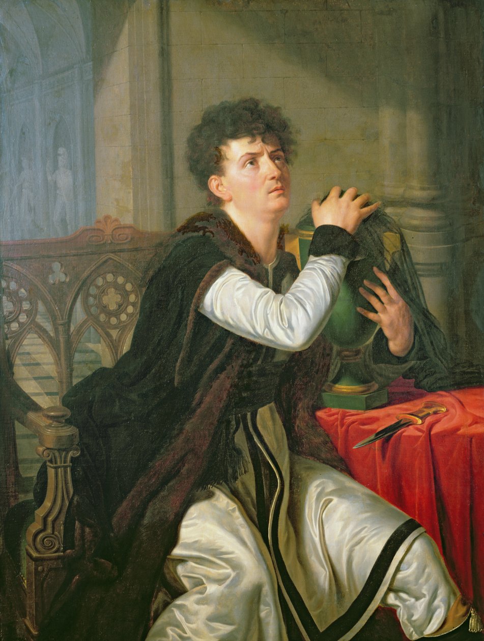 Muotokuva Francois Joseph Talmasta (1763-1826) Hamletina. tekijältä Anthelme Francois Lagrenee