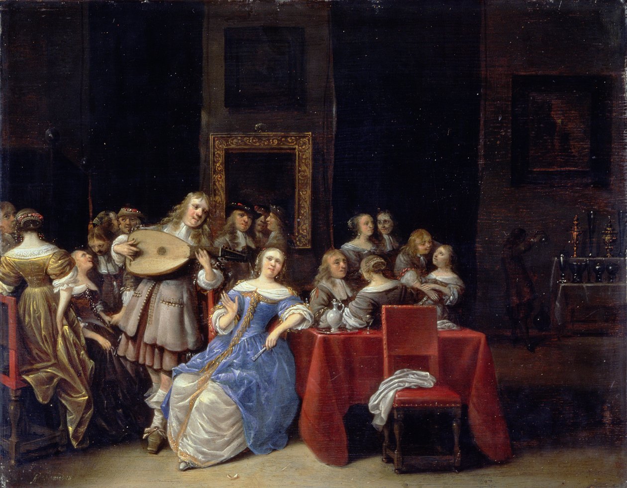 Musiikkijuhlat, 1660-luku (paneeli) tekijältä Anthonie Palamedesz