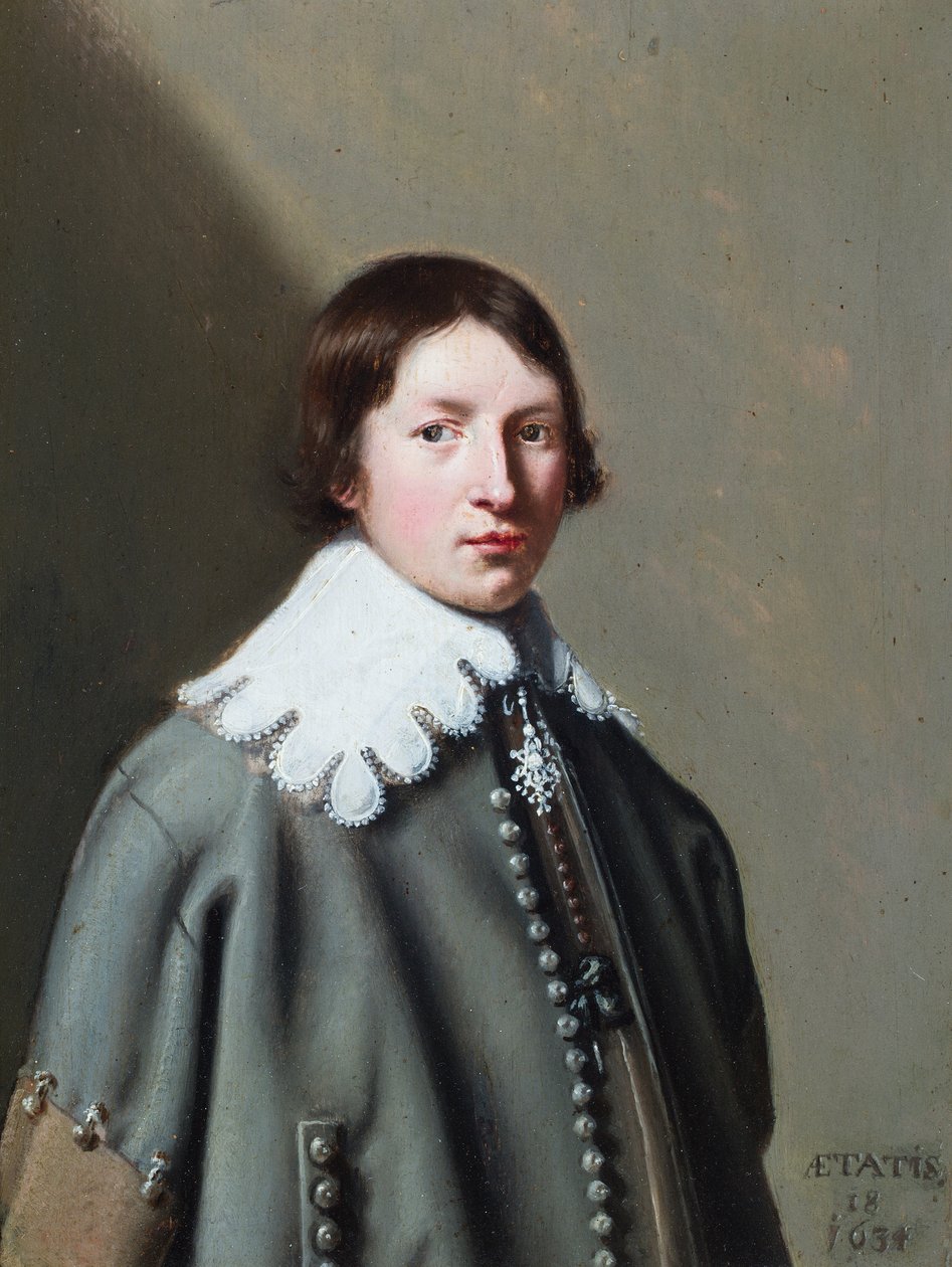Muotokuva nuoresta miehestä tekijältä Anthonie (1601-73) (attr.to) Palamedesz