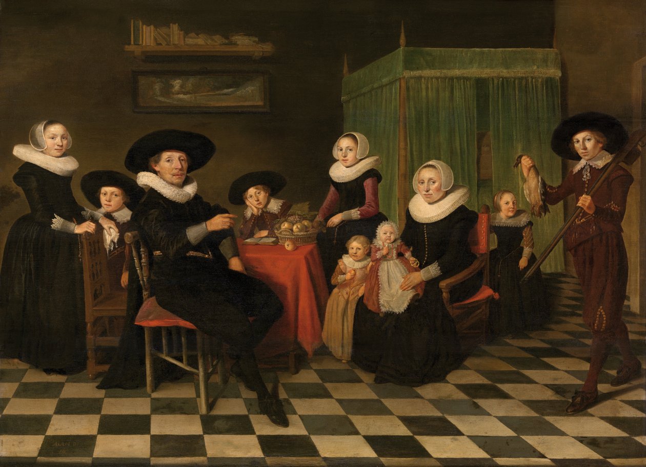 Perheen muotokuva (öljy kankaalle) tekijältä Anthonie (1601 73) Palamedesz