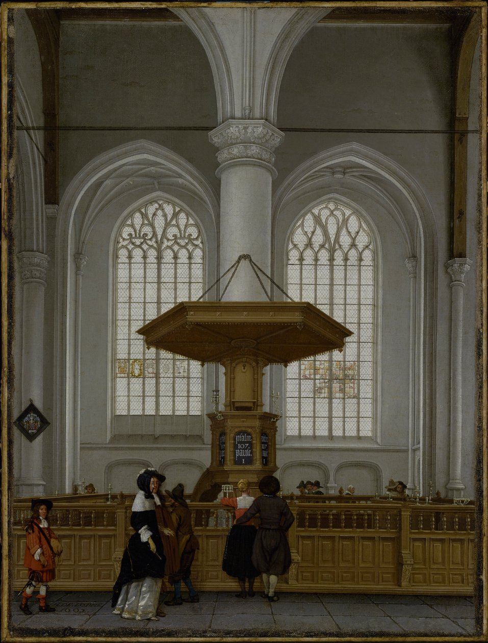 Rotterdamin Laurenskerkin sisustus, 1662 tekijältä Anthonie Delorme