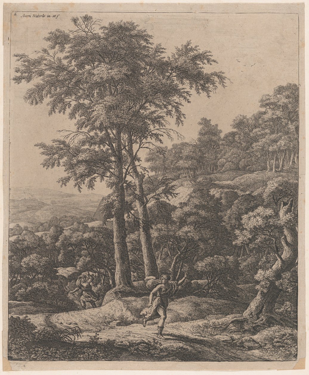 Apollo ja Daphne, 1600-luku. tekijältä Anthonie Waterloo