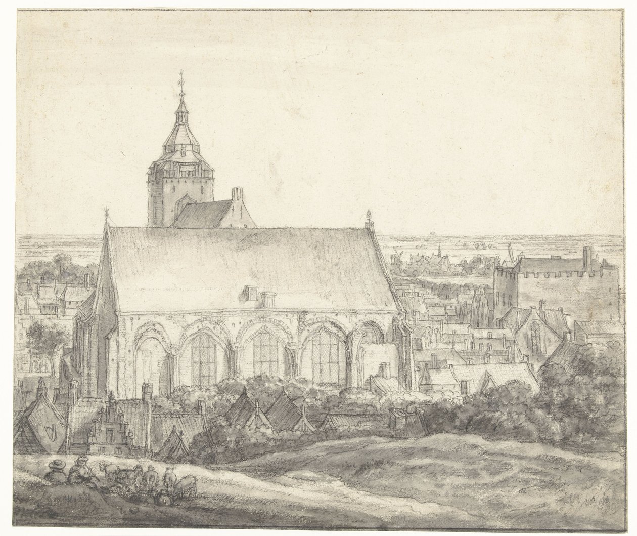 Buurkerk Utrechtissa tekijältä Anthonie Waterloo