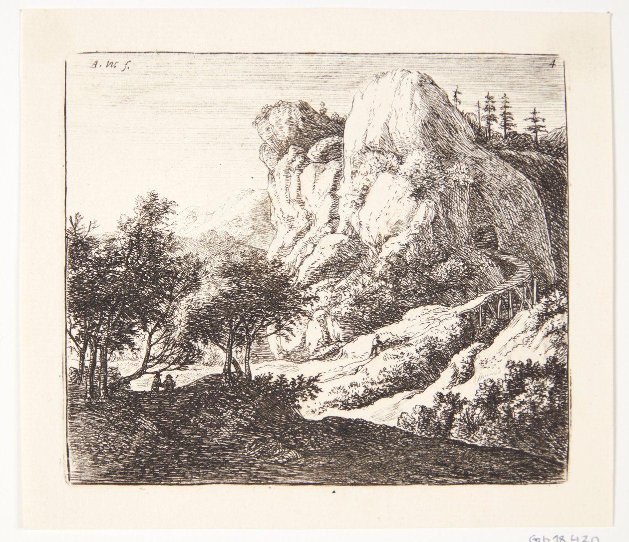Pieni puusilta tekijältä Anthonie Waterloo