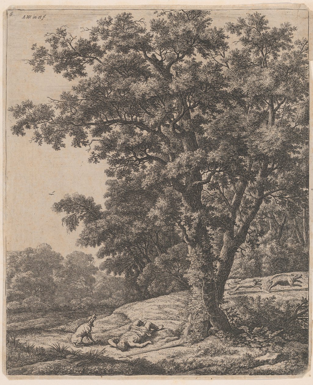 Adonisin kuolema, 1600-luku. tekijältä Anthonie Waterloo